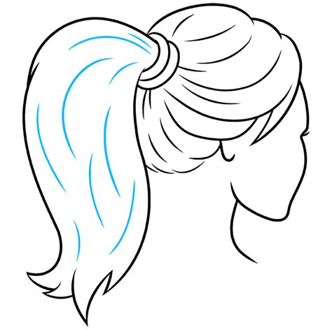 ponytail drawing easy